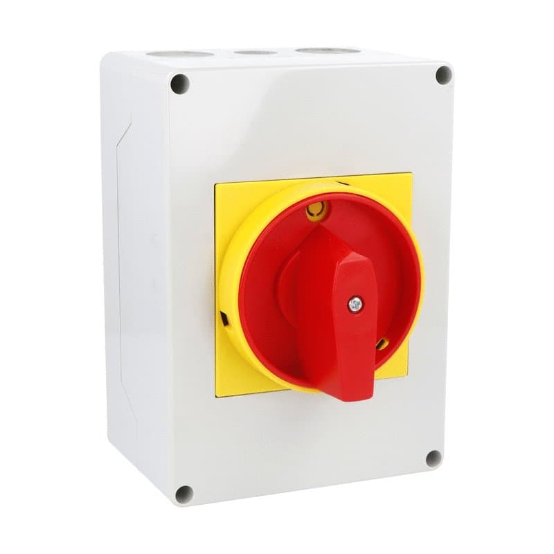 Lovato Electric 7GN6310P25 7GN6310P25 Lovato - Enclosed rotary cam switch 7GN series, ON-OFF switch 3 poles 63A in plastic enclosure 125X175mm with red/yellow handle Lovato Electric 7GN6310P25 7GN6310P25 Lovato - Enclosed rotary cam switch 7GN series, ON-OFF switch 3 poles 63A in plastic enclosure 125X175mm with red/yellow handle