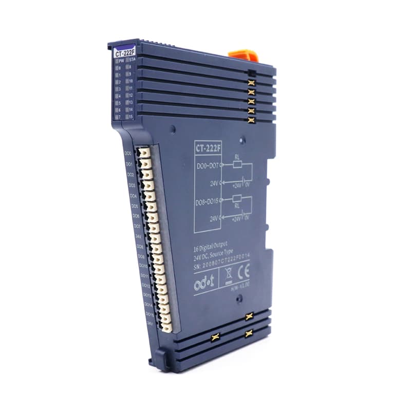 ODOT Automation CT-222F 16 channel digital output, source type, PNP, 24VDC output voltage, 0.5A ODOT Automation CT-222F 16 channel digital output, source type, PNP, 24VDC output voltage, 0.5A