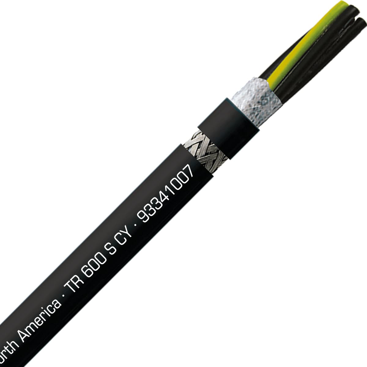 SAB 93341007 TR 600 S CY - 10 AWG/7c, shielded oil resistant flexible exposed run tray cable,UL, CSA, WTTC, CE RoHS SAB 93341007 TR 600 S CY - 10 AWG/7c, shielded oil resistant flexible exposed run tray cable,UL, CSA, WTTC, CE RoHS