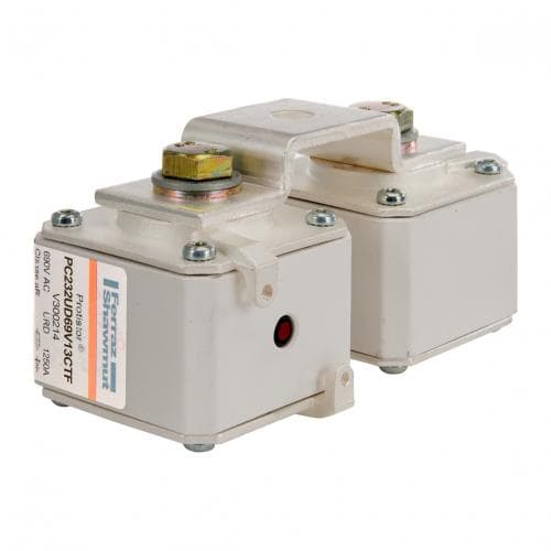 Mersen V300214 V300214 Mersen - Square Body High-Speed Fuse Protistor® Size 2x32 aR 690VAC IEC 700VAC UL 1250A With Striker Flush ends metric threads With Omega connection Mersen V300214 V300214 Mersen - Square Body High-Speed Fuse Protistor® Size 2x32 aR 690VAC IEC 700VAC UL 1250A With Striker Flush ends metric threads With Omega connection