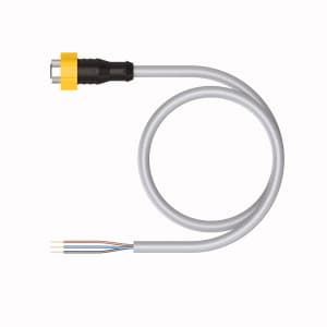 Turck EKRT-A4.300-FE24-10 Actuator and Sensor Cordset, Connection Cable, Cable length (L) 10 m, M12, Female, Straight, 3-pin, Torque sleeve, Gray TPE jacket, 3X22 AWG, -40 Cold Bend Rating, Flame Ratings: UL1061, CSA FT1, Flexlife® and C-Track Approved Turck EKRT-A4.300-FE24-10 Actuator and Sensor Cordset, Connection Cable, Cable length (L) 10 m, M12, Female, Straight, 3-pin, Torque sleeve, Gray TPE jacket, 3X22 AWG, -40 Cold Bend Rating, Flame Ratings: UL1061, CSA FT1, Flexlife® and C-Track Approved