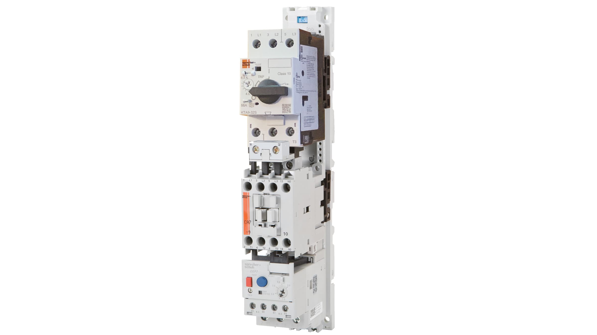 Sprecher + Schuh CLE-730012010-FC32B-FFD CLE Type-E/F 3-Component Starter, 30A, 110V 50Hz / 120V 60Hz AC, Frame F High Capacity, 23-32 Amps, 416A Magnetic Trip, 7.5 HP 200V / 10 HP 230V / 20 HP 460V / 25 HP 575V, Open Type, Solid State O/L Sprecher + Schuh CLE-730012010-FC32B-FFD CLE Type-E/F 3-Component Starter, 30A, 110V 50Hz / 120V 60Hz AC, Frame F High Capacity, 23-32 Amps, 416A Magnetic Trip, 7.5 HP 200V / 10 HP 230V / 20 HP 460V / 25 HP 575V, Open Type, Solid State O/L