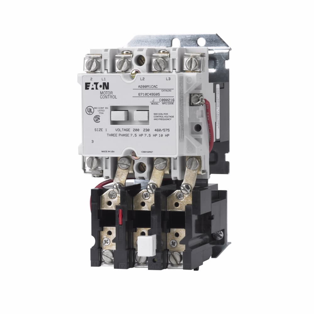 Eaton A200M1CACDJ2 A200M1CACDJ2 Eaton - Eaton Freedom NEMA motor control starter, Non-reversing starter, 120V/60 Hz Three-pole, Size 1, Ambient Compensated Overload Relay with Auto-Reset, With 2-J11 Eaton A200M1CACDJ2 A200M1CACDJ2 Eaton - Eaton Freedom NEMA motor control starter, Non-reversing starter, 120V/60 Hz Three-pole, Size 1, Ambient Compensated Overload Relay with Auto-Reset, With 2-J11