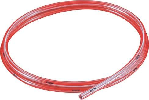 Festo 8048685 plastic tubing PUN-H-6X1-TRT Approved for use in food processing (hydrolysis resistant) Outside diameter: 6 mm, Bending radius relevant for flow rate: 26 mm, Inside diameter: 4 mm, Min. bending radius: 10 mm, Tubing characteristics: Suitable for energy ch Festo 8048685 plastic tubing PUN-H-6X1-TRT Approved for use in food processing (hydrolysis resistant) Outside diameter: 6 mm, Bending radius relevant for flow rate: 26 mm, Inside diameter: 4 mm, Min. bending radius: 10 mm, Tubing characteristics: Suitable for energy ch