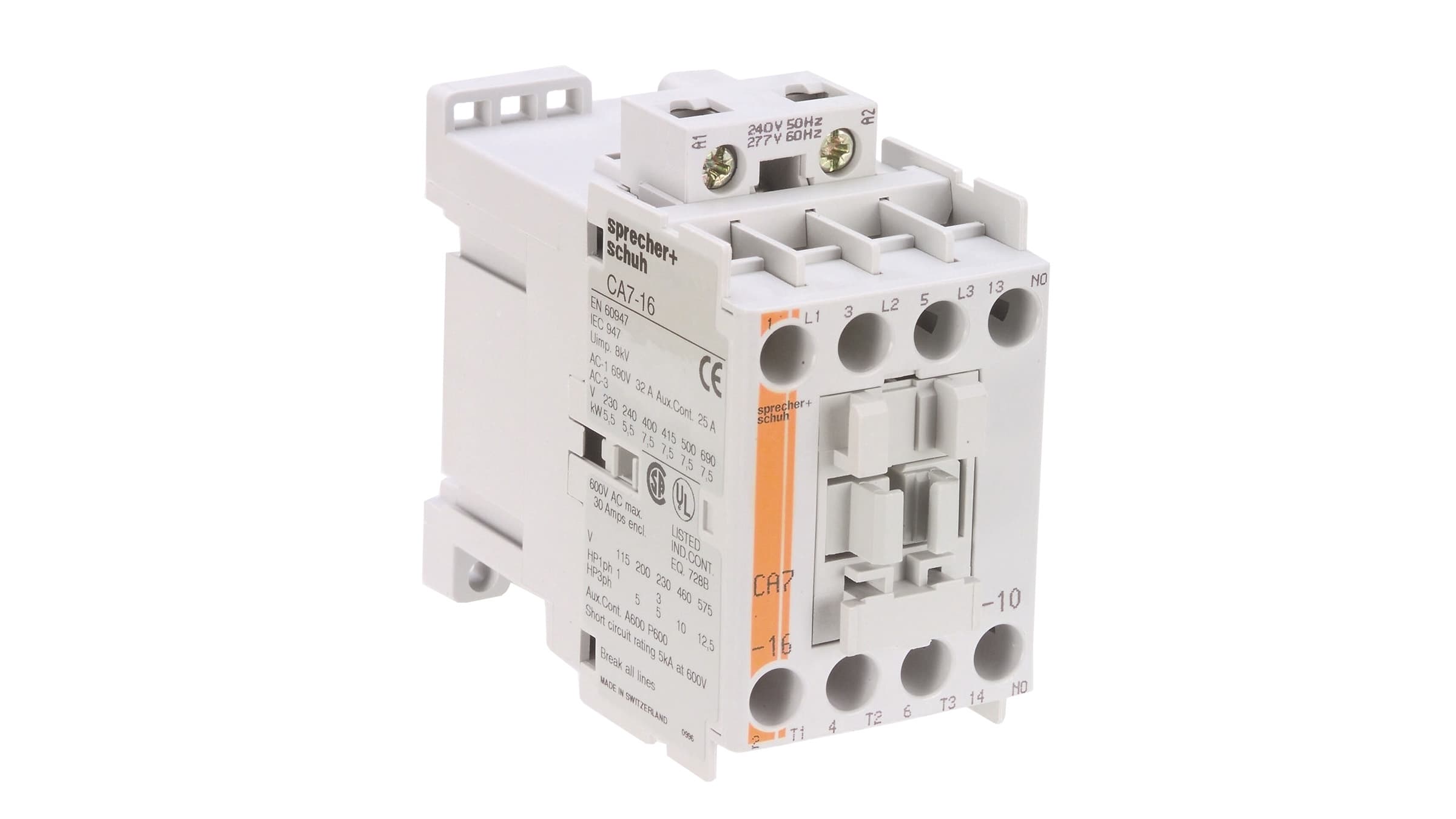 Sprecher + Schuh CA7-16-01-24Z Sprecher + Schuh CA7-16-01-24Z - CA7 Contactor, 16A, 24V 50/60Hz AC, 1NC Sprecher + Schuh CA7-16-01-24Z Sprecher + Schuh CA7-16-01-24Z - CA7 Contactor, 16A, 24V 50/60Hz AC, 1NC