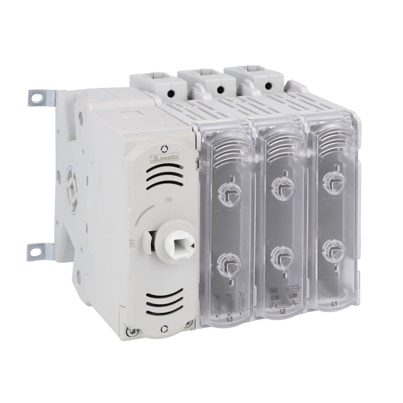 Lovato Electric GEF0063N GEF0063N Lovato - Three-pole switch disconnector, with NH fuse holder, 63A Lovato Electric GEF0063N GEF0063N Lovato - Three-pole switch disconnector, with NH fuse holder, 63A