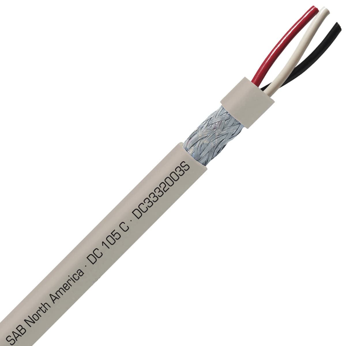 SAB DC3332003S DC 105 C - 20 AWG/3c, shielded flexible oil resistant data cable, UL, CSA, CE, RoHS SAB DC3332003S DC 105 C - 20 AWG/3c, shielded flexible oil resistant data cable, UL, CSA, CE, RoHS