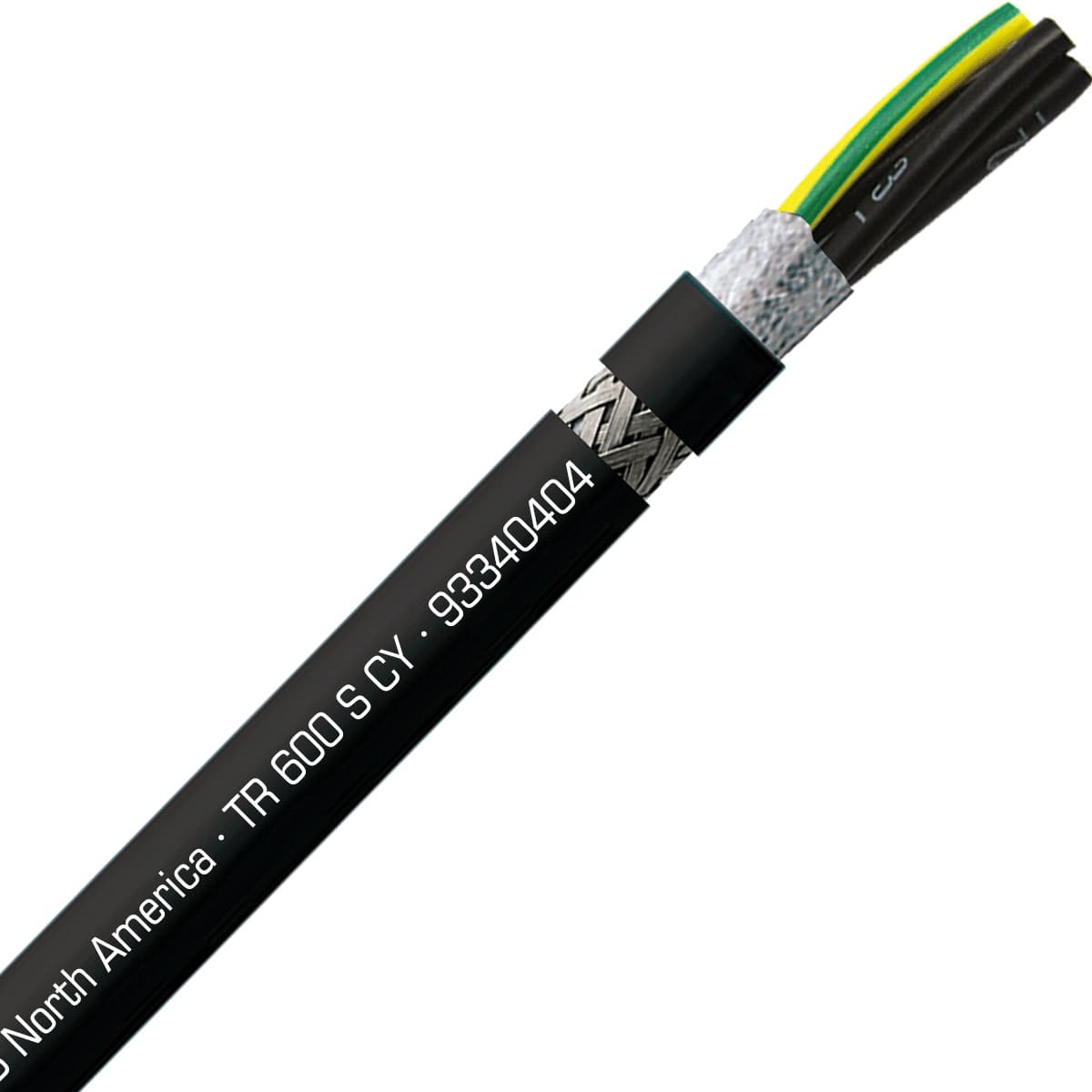 SAB 93340404 TR 600 S CY - 4 AWG/4c, shielded oil resistant flexible exposed run tray cable,UL, CSA, WTTC, CE RoHS SAB 93340404 TR 600 S CY - 4 AWG/4c, shielded oil resistant flexible exposed run tray cable,UL, CSA, WTTC, CE RoHS