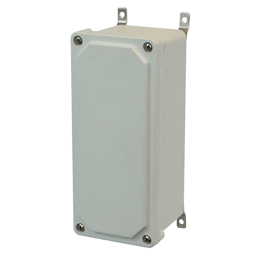 Allied Moulded Products AM943 9"x4"x3" AM Series fiberglass small junction box with 4-screw lift-off cover Allied Moulded Products AM943 9"x4"x3" AM Series fiberglass small junction box with 4-screw lift-off cover