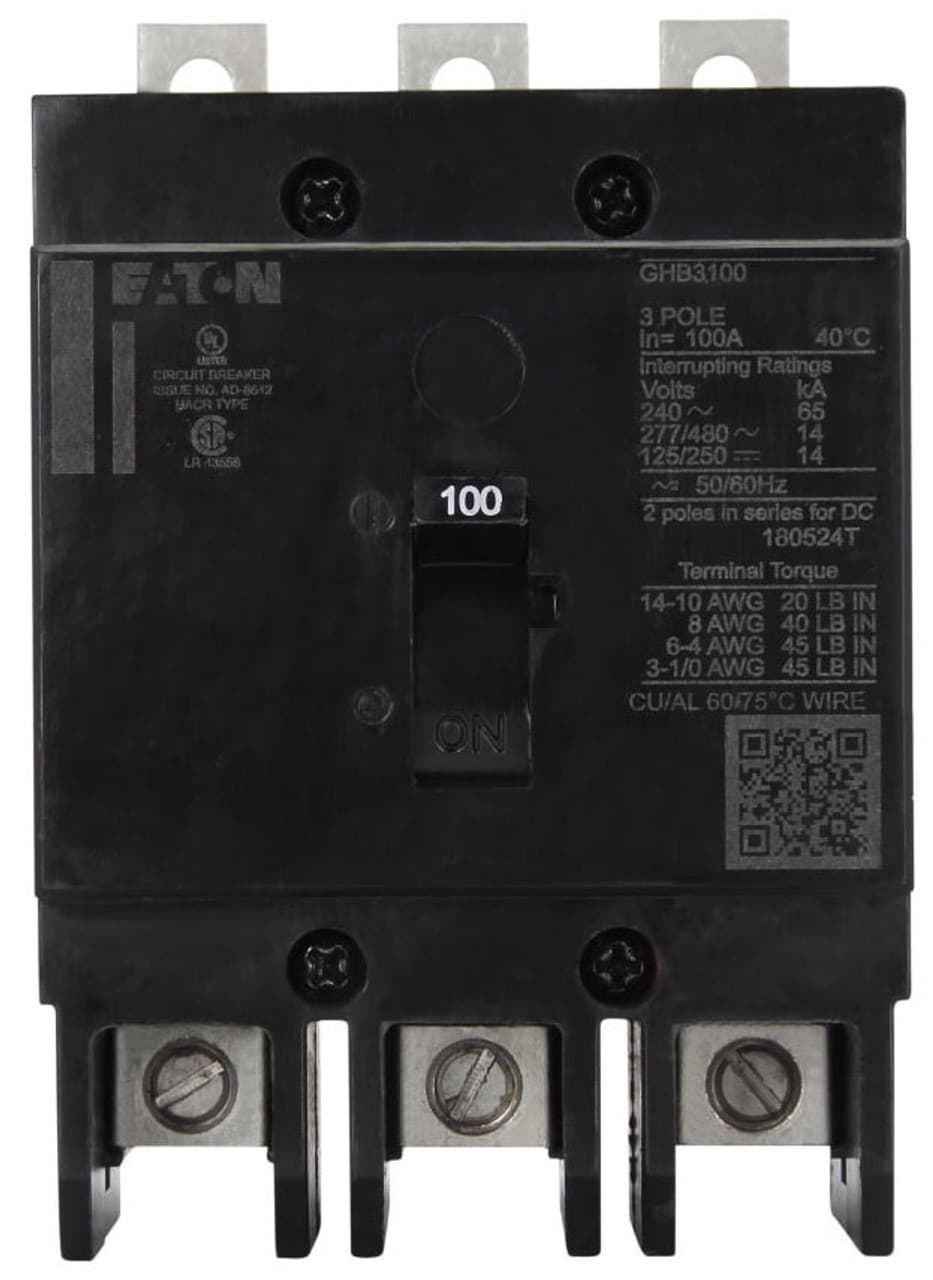 Eaton GHB3040 GHB3040 Eaton - Eaton Series C complete molded case circuit breaker, G-frame, GHB, Complete breaker, Fixed thermal, Fixed magnetic trip type, Three-pole, 40 A, 480Y/277 Vac, 125/250 Vdc, 50/60 Hz Eaton GHB3040 GHB3040 Eaton - Eaton Series C complete molded case circuit breaker, G-frame, GHB, Complete breaker, Fixed thermal, Fixed magnetic trip type, Three-pole, 40 A, 480Y/277 Vac, 125/250 Vdc, 50/60 Hz