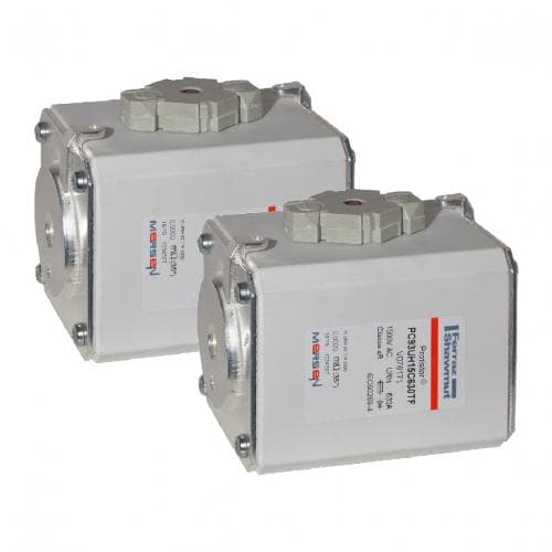 Mersen P076166 P076166 Mersen - High performance square body fuse-link Protistor® Size 93 aR 1500VAC IEC 350A With Striker Flush ends metric threads Mersen P076166 P076166 Mersen - High performance square body fuse-link Protistor® Size 93 aR 1500VAC IEC 350A With Striker Flush ends metric threads