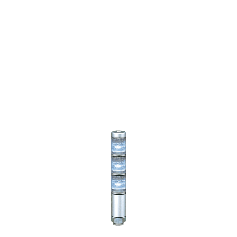 Patlite MPS-302-CCC 30mm 3-Tier LED Signal Tower, 24V AC/DC, Direct Mount, Short Silver Body, LED: White, White, White Patlite MPS-302-CCC 30mm 3-Tier LED Signal Tower, 24V AC/DC, Direct Mount, Short Silver Body, LED: White, White, White