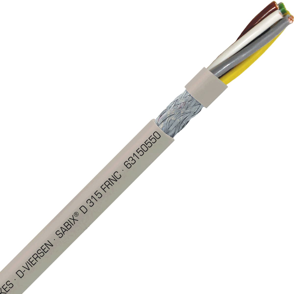 SAB 63150550 SABIX D 315 FRNC -20 AWG/5c, halogen-free flame retardant flexible SABIX data cable, CE, RoHS SAB 63150550 SABIX D 315 FRNC -20 AWG/5c, halogen-free flame retardant flexible SABIX data cable, CE, RoHS