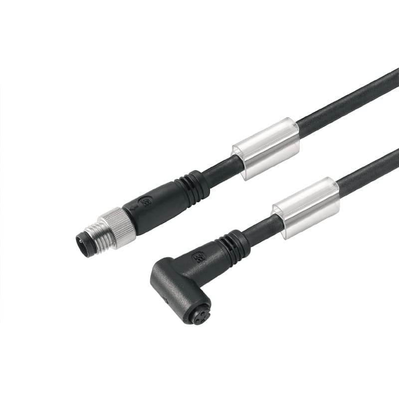 Weidmuller 1948480300 Sensor/actuator line, Connecting line, M8 / M8, Number of poles : 3, 3 m, pin, straight - socket, 90°, Shielded: No, LED: No, Sheath material: PUR, Halogen: No Weidmuller 1948480300 Sensor/actuator line, Connecting line, M8 / M8, Number of poles : 3, 3 m, pin, straight - socket, 90°, Shielded: No, LED: No, Sheath material: PUR, Halogen: No