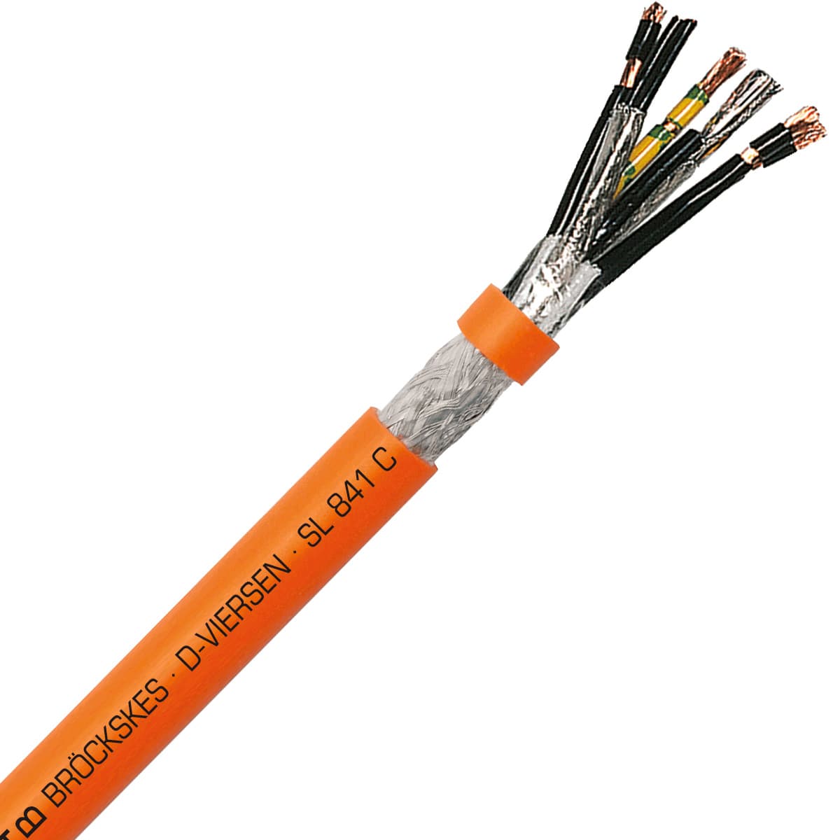 SAB 8411495 SL 841 C - 2 AWG/4c + 16 AWG/1pr, shielded continuous flex servo motor feedback cable, UL, CSA, CE, RoHS SAB 8411495 SL 841 C - 2 AWG/4c + 16 AWG/1pr, shielded continuous flex servo motor feedback cable, UL, CSA, CE, RoHS