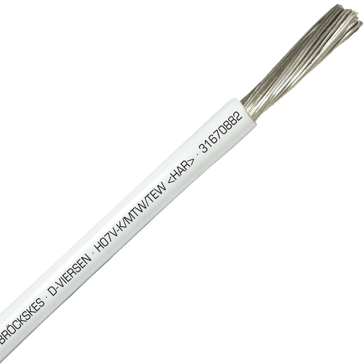 SAB 31670882 H07V-K/MTW/TEW- (HAR/UL/CSA/CE) - 16 AWG hook-up wire, White SAB 31670882 H07V-K/MTW/TEW- (HAR/UL/CSA/CE) - 16 AWG hook-up wire, White