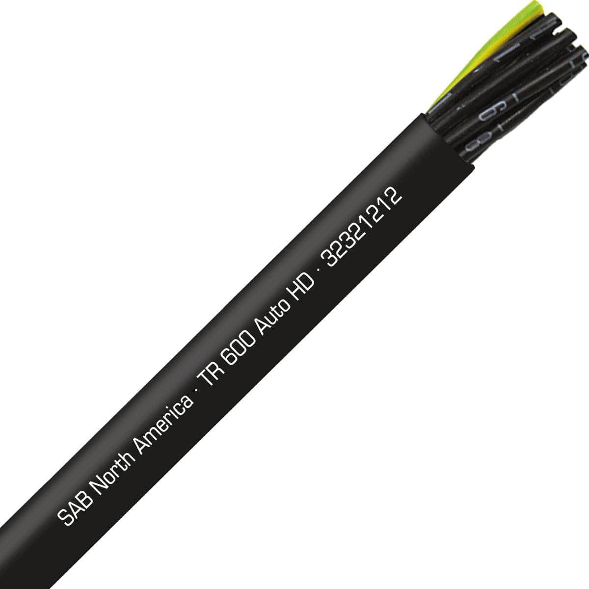 SAB 32321212 TR 600 Auto HD - 12 AWG/12c, continuous flex exposed run TPE tray cable, UL, CSA, CE, RoHS SAB 32321212 TR 600 Auto HD - 12 AWG/12c, continuous flex exposed run TPE tray cable, UL, CSA, CE, RoHS