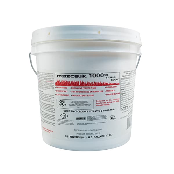 NSI Industries 66307 Metacaulk® 1000 is a water based, single-component, general purpose, fire-rated sealant for through-penetrations on both vertical and horizontal surfaces, as well as construction joints. It is designed for use in floors or walls and can be used on PVC, CP NSI Industries 66307 Metacaulk® 1000 is a water based, single-component, general purpose, fire-rated sealant for through-penetrations on both vertical and horizontal surfaces, as well as construction joints. It is designed for use in floors or walls and can be used on PVC, CP