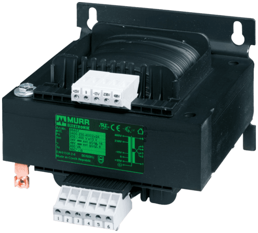Murr Elektronik 86485 86485 Murrelektronik - MST 1-PHASE CONTROL AND ISOLATION TRANSFORMER, P: 1600VA IN: 230/400VAC +/- 15VAC OUT: 2x115VAC Murr Elektronik 86485 86485 Murrelektronik - MST 1-PHASE CONTROL AND ISOLATION TRANSFORMER, P: 1600VA IN: 230/400VAC +/- 15VAC OUT: 2x115VAC