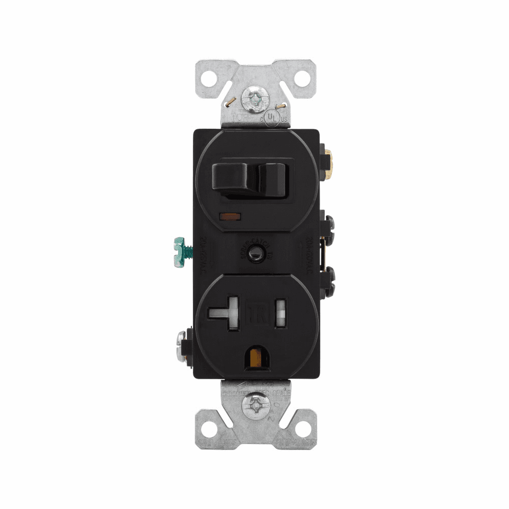 Eaton TR291BK TR291BK Eaton - Eaton commercial grade combination switch, tamp resist, auto-grnd, Stand, #14 - #12 AWG, 20A, 20A recept, Commer, 120V switch, 125V recept, bk and sd wiring, togg, Maint closure, Screw, Brass, blk, 5-15R, -20-60C, dplx, thermoplas, PVC Eaton TR291BK TR291BK Eaton - Eaton commercial grade combination switch, tamp resist, auto-grnd, Stand, #14 - #12 AWG, 20A, 20A recept, Commer, 120V switch, 125V recept, bk and sd wiring, togg, Maint closure, Screw, Brass, blk, 5-15R, -20-60C, dplx, thermoplas, PVC