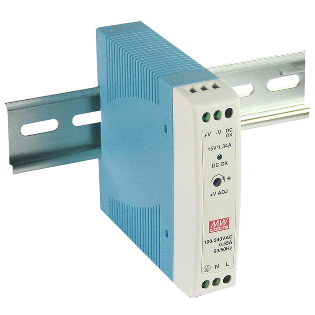 MEAN WELL MDR-20-5 AC-DC Industrial DIN rail power supply; Output 5Vdc at 3A; plastic case MEAN WELL MDR-20-5 AC-DC Industrial DIN rail power supply; Output 5Vdc at 3A; plastic case
