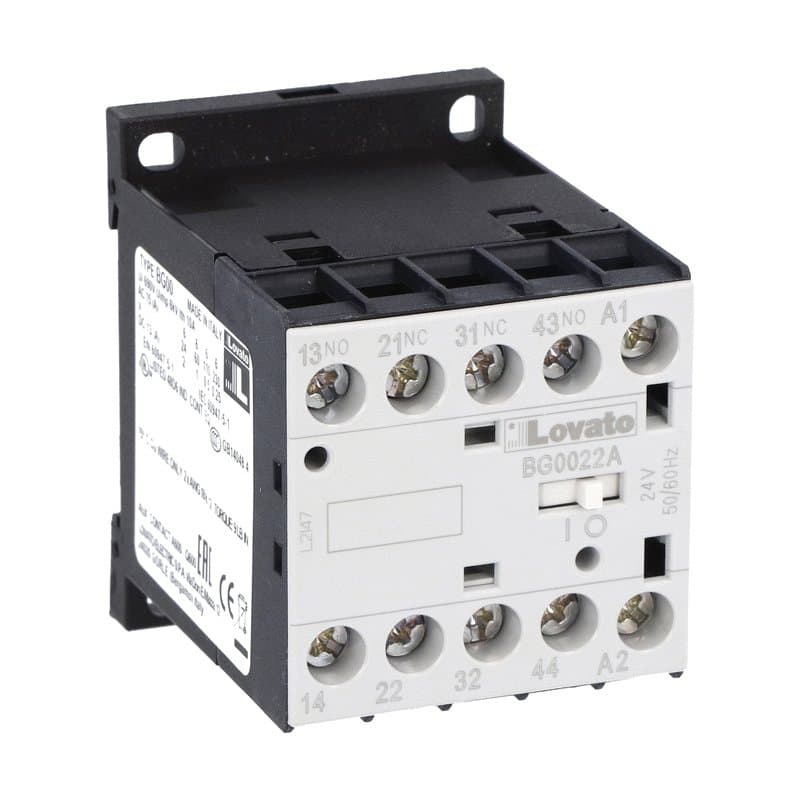 Lovato Electric 11BG0022A12060 11BG0022A12060 Lovato - Control relay with AC coil 60Hz, 120VAC, 2NO and 2NC Lovato Electric 11BG0022A12060 11BG0022A12060 Lovato - Control relay with AC coil 60Hz, 120VAC, 2NO and 2NC