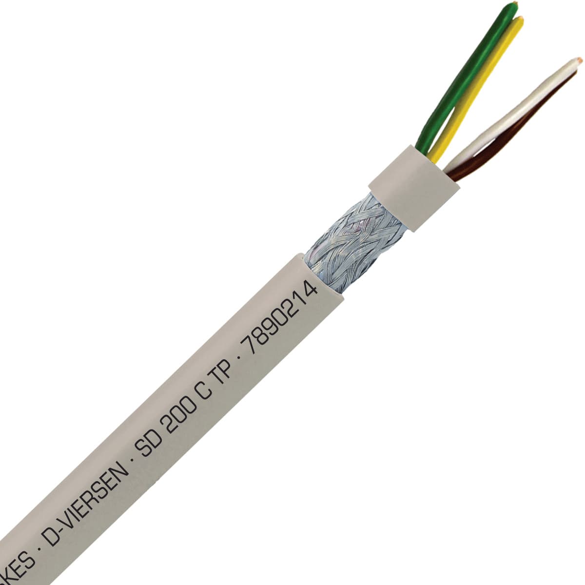 SAB 7890214 SD 200 C TP - 26 AWG/2 pr, shielded halogen free continuous flex oil resistant paired data cable, CE, RoHS SAB 7890214 SD 200 C TP - 26 AWG/2 pr, shielded halogen free continuous flex oil resistant paired data cable, CE, RoHS