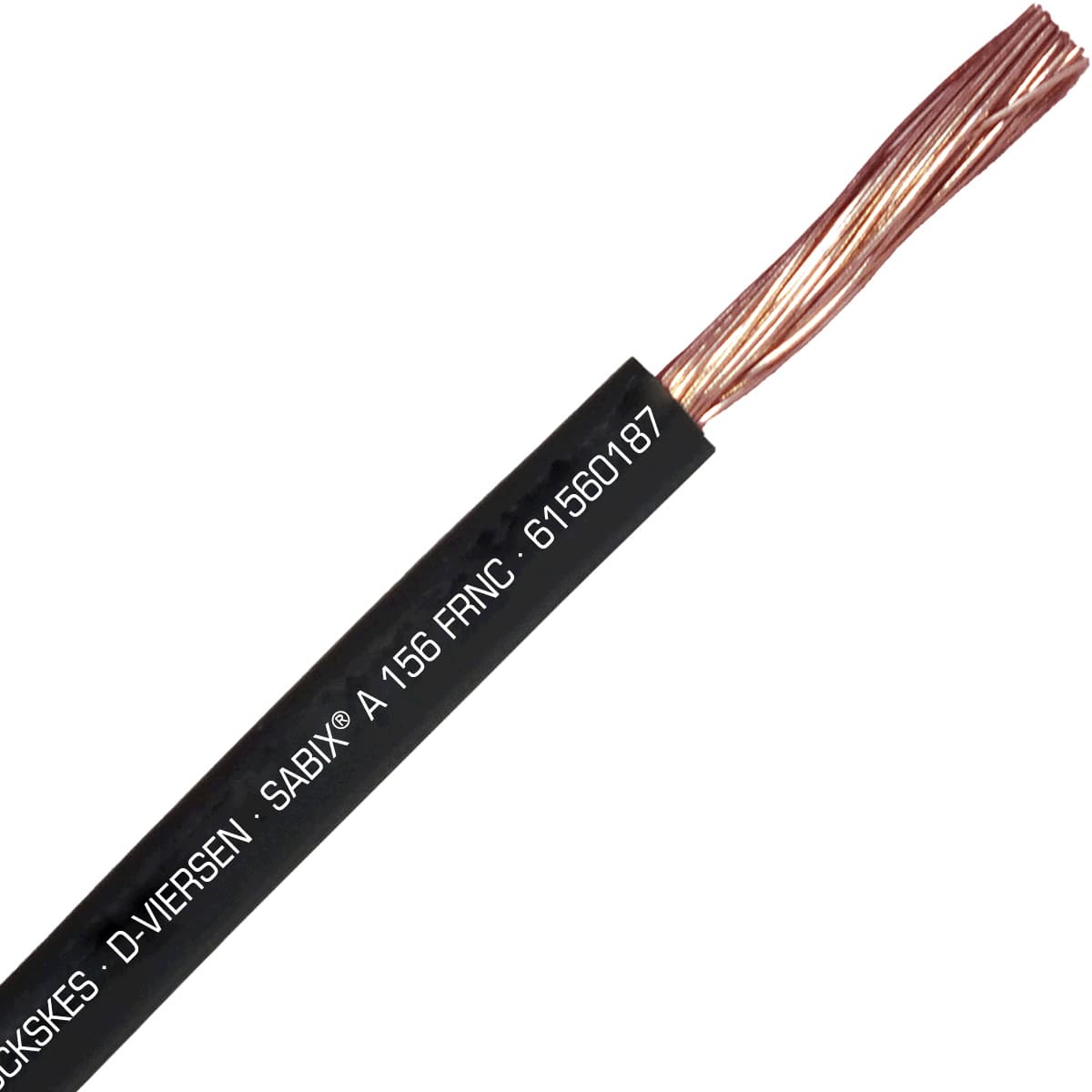 SAB 61560187 SABIX A 156 FRNC - 10 AWG/1c, flame retardant halogen-free 750V black hook-up wire, CE, RoHS SAB 61560187 SABIX A 156 FRNC - 10 AWG/1c, flame retardant halogen-free 750V black hook-up wire, CE, RoHS