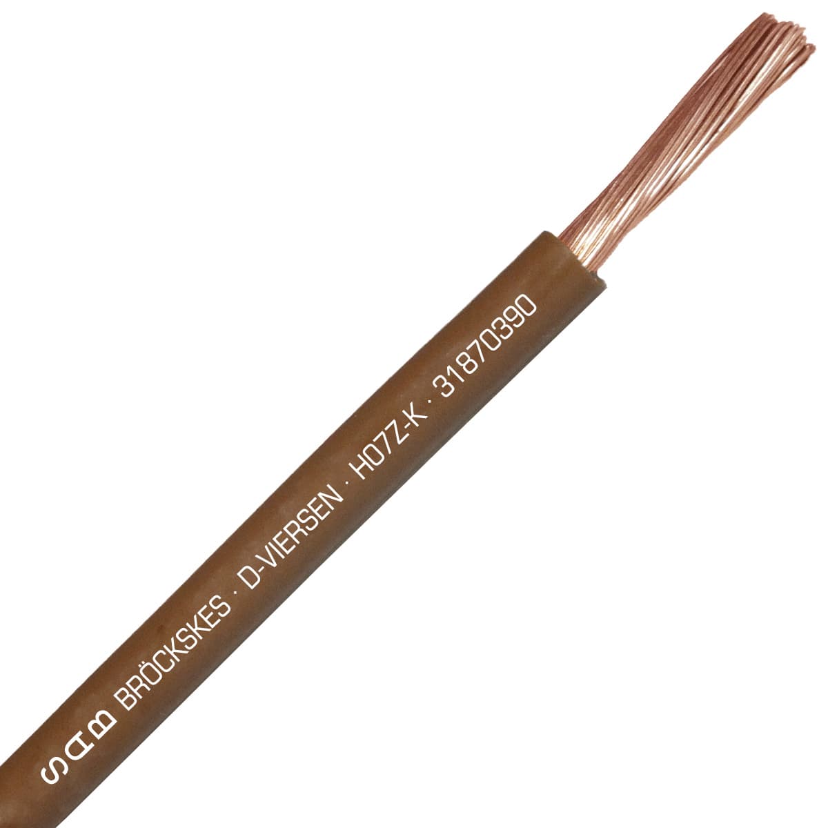 SAB 31870390 H07Z-K (CE) - 4 AWG halogen-free hook-up wire, Brown SAB 31870390 H07Z-K (CE) - 4 AWG halogen-free hook-up wire, Brown