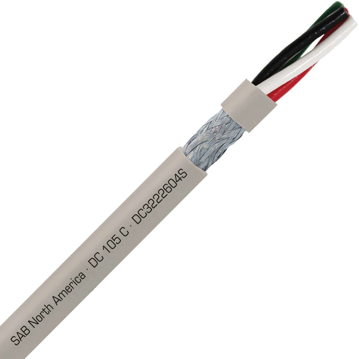 SAB DC3222604S DC 105 C - 26 AWG/4c, shielded flexible oil resistant data cable, UL, CSA, CE, RoHS SAB DC3222604S DC 105 C - 26 AWG/4c, shielded flexible oil resistant data cable, UL, CSA, CE, RoHS