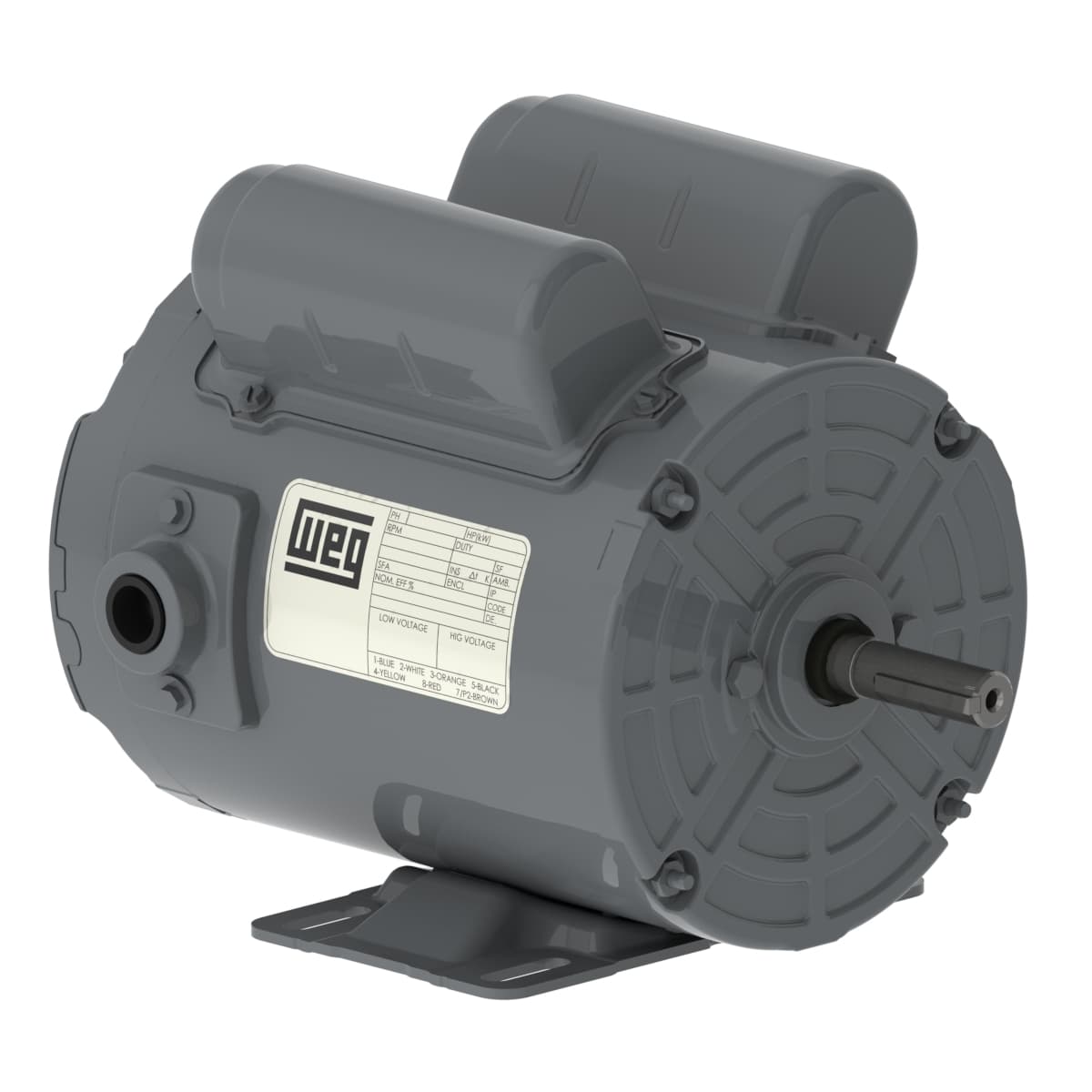WEG 00136AS1RAF56Z-S Rolled Steel Fan and Exhaust 1 HP 2P 56 1Ph 115/208-230 V 60 Hz IC418 - TEAO - Foot-mounted WEG 00136AS1RAF56Z-S Rolled Steel Fan and Exhaust 1 HP 2P 56 1Ph 115/208-230 V 60 Hz IC418 - TEAO - Foot-mounted