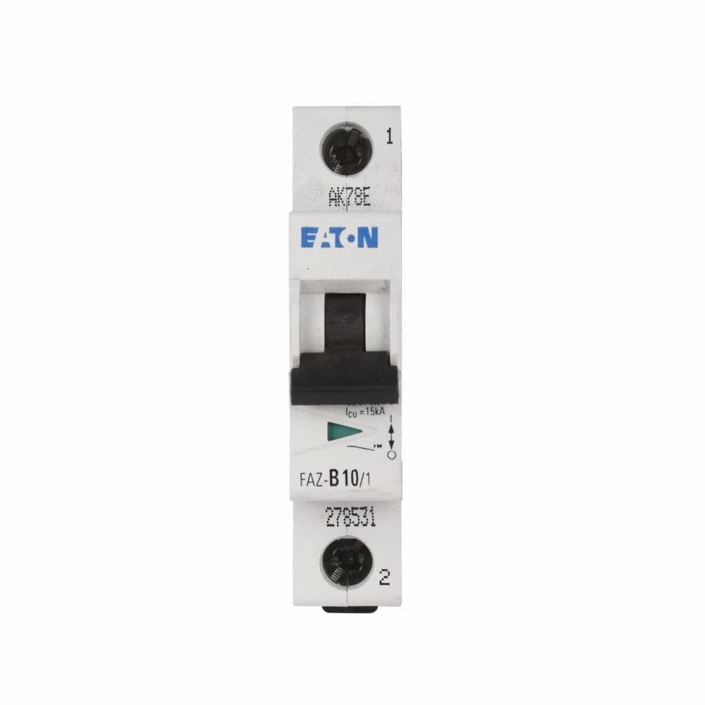 Eaton FAZ-D7/1-NA-SP Eaton FAZ branch protector,UL 489 Industrial miniature circuit breaker - supplementary protector,Single package,High levels of inrush current are expected,7 A,10 kAIC,Single-pole,277 V,10-20X /n,Q38,50-60 Hz,Screw terminals,D Curve Eaton FAZ-D7/1-NA-SP Eaton FAZ branch protector,UL 489 Industrial miniature circuit breaker - supplementary protector,Single package,High levels of inrush current are expected,7 A,10 kAIC,Single-pole,277 V,10-20X /n,Q38,50-60 Hz,Screw terminals,D Curve