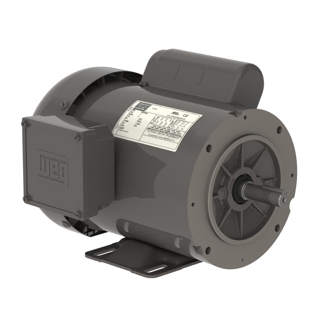 WEG 10022075 General 0.5 HP 4P B56C 1Ph 115/208-230 V 60 Hz IC411 - TEFC - Foot-mounted WEG 10022075 General 0.5 HP 4P B56C 1Ph 115/208-230 V 60 Hz IC411 - TEFC - Foot-mounted