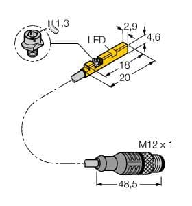 BIM-UNR-AP6X-0.3-RS4 W/M Part Image. Manufactured by Turck.