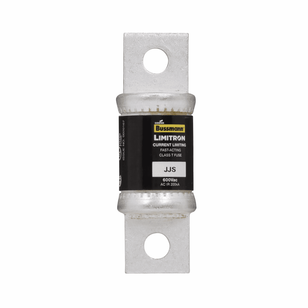 Cooper Bussmann JJS-200 JJS-200 Cooper Bussmann - Eaton Bussmann series JJS fuse, Current-limiting very fast acting fuse, Small footprint, VFD line protection, 200 A, Class T, Non-indicating, Bolted blade end x bolted blade end, 200 kAIC at 600 V, Standard, 1, 600 V Cooper Bussmann JJS-200 JJS-200 Cooper Bussmann - Eaton Bussmann series JJS fuse, Current-limiting very fast acting fuse, Small footprint, VFD line protection, 200 A, Class T, Non-indicating, Bolted blade end x bolted blade end, 200 kAIC at 600 V, Standard, 1, 600 V
