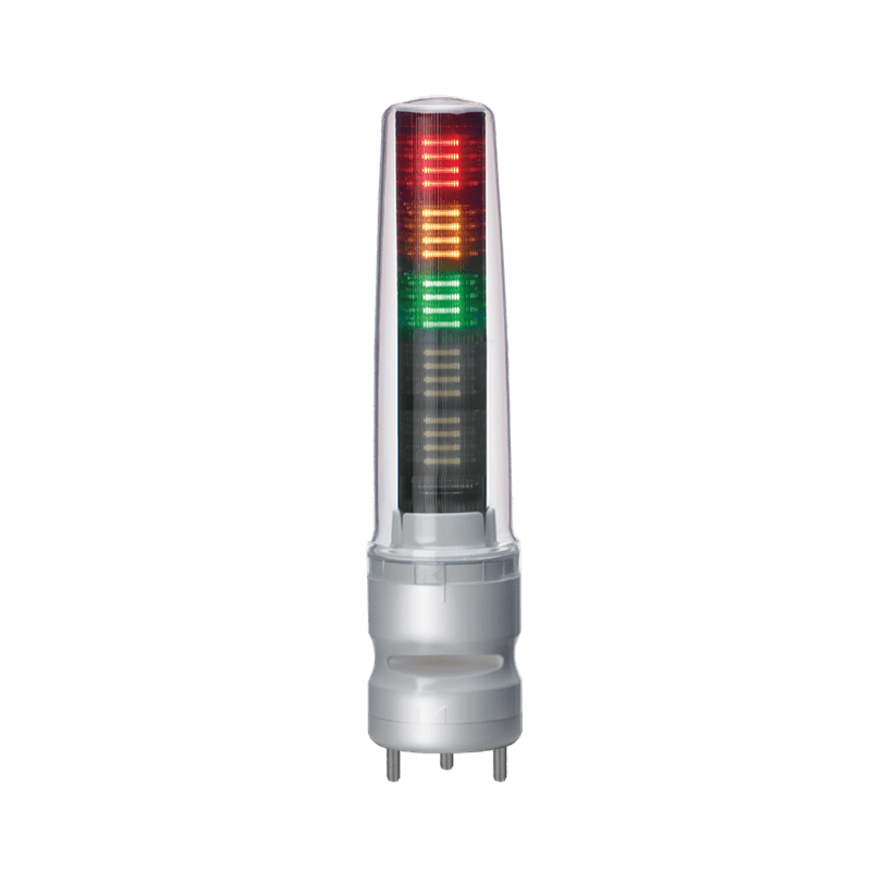 Patlite LS7-302SFBWH-RYGNN 70mm, 3-Tier Enclosed Signal Tower, 24V DC, Continuous and Flashing light w/buzzer, Direct Mount, Flying Leads, Silver body, LED colors: Red, Amber, Green Patlite LS7-302SFBWH-RYGNN 70mm, 3-Tier Enclosed Signal Tower, 24V DC, Continuous and Flashing light w/buzzer, Direct Mount, Flying Leads, Silver body, LED colors: Red, Amber, Green