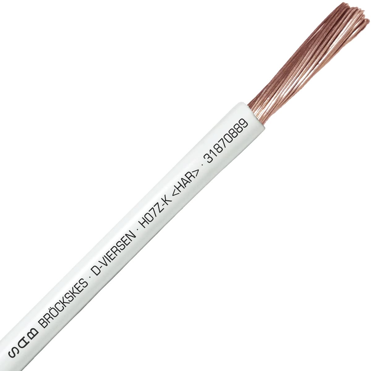 SAB 31870889 H07Z-K (HAR/CE) - 6 AWG halogen-free hook-up wire, White SAB 31870889 H07Z-K (HAR/CE) - 6 AWG halogen-free hook-up wire, White