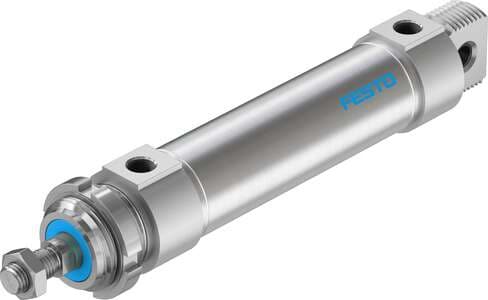 Festo 195994 round cylinder DSNU-40-100-P-A For position sensing, with elastic cushioning rings in end positions. Various mounting options, with or without additional mounting components. Stroke: 100 mm, Piston diameter: 40 mm, Piston rod thread: M12x1,25, Cushioning: Festo 195994 round cylinder DSNU-40-100-P-A For position sensing, with elastic cushioning rings in end positions. Various mounting options, with or without additional mounting components. Stroke: 100 mm, Piston diameter: 40 mm, Piston rod thread: M12x1,25, Cushioning: