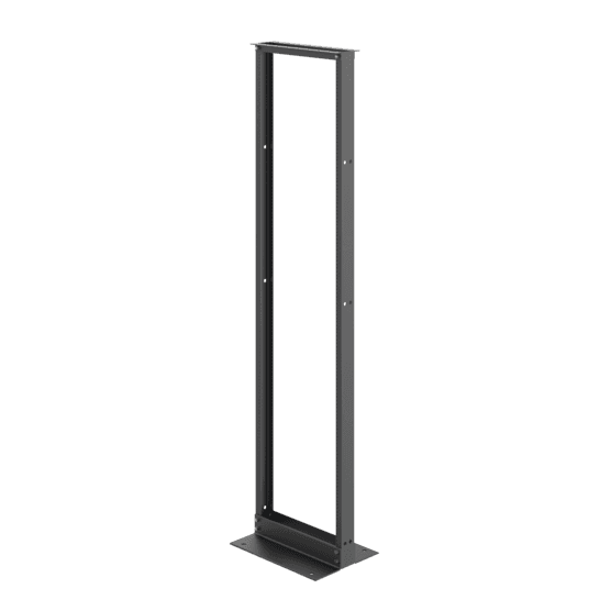 Hoffman EDR19FM45U 2-Post Open Frame Rack, 84.00x20.25x15.00, Black, Aluminum Hoffman EDR19FM45U 2-Post Open Frame Rack, 84.00x20.25x15.00, Black, Aluminum