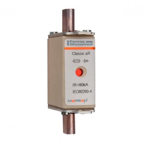 Mersen X320065 X320065 Mersen - Square Body High-Speed Fuse Protistor® NH Size 000 aR 690VAC IEC 700VAC UL 125A With Double indicator Plain Blades Mersen X320065 X320065 Mersen - Square Body High-Speed Fuse Protistor® NH Size 000 aR 690VAC IEC 700VAC UL 125A With Double indicator Plain Blades