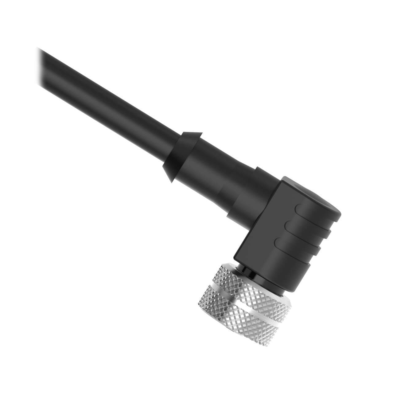 Banner MQAC-415RA Cordset: Single Ended MICRO; 4-pin Right Angle Female C Code; 5 m (16.4 ft) 4x22 Black PVC Jacket; Nickel-Plated Brass Coupling Nut Banner MQAC-415RA Cordset: Single Ended MICRO; 4-pin Right Angle Female C Code; 5 m (16.4 ft) 4x22 Black PVC Jacket; Nickel-Plated Brass Coupling Nut