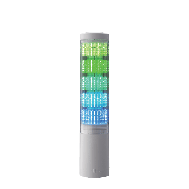 Patlite LA6-5DTNWN-RYGBC Multi Color LED Signal Tower, Direct Mount, Off-white, Terminal block Patlite LA6-5DTNWN-RYGBC Multi Color LED Signal Tower, Direct Mount, Off-white, Terminal block