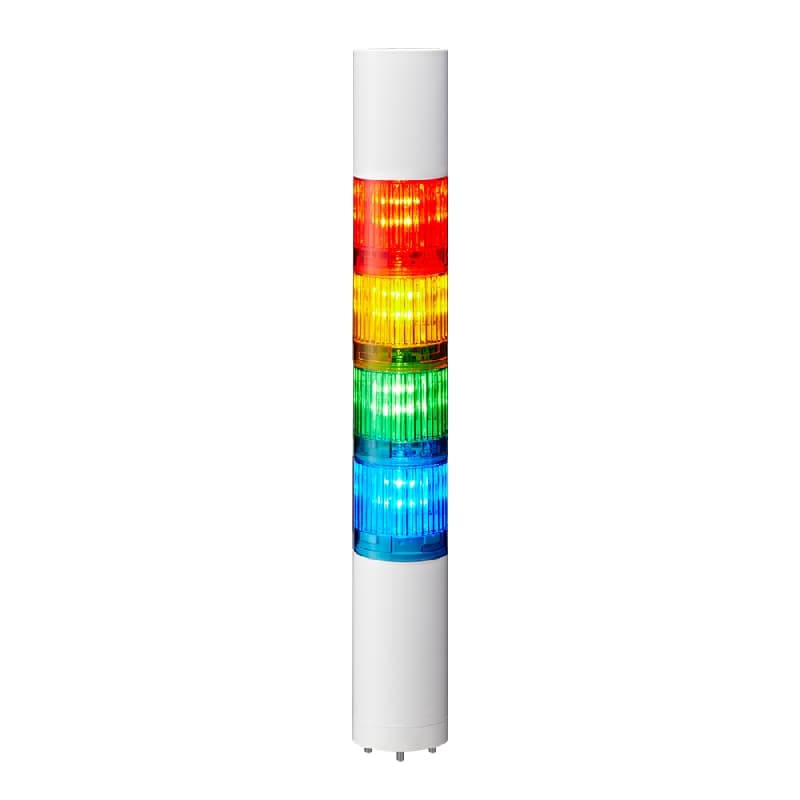 Patlite LR4-402WJBW-RYGB 40mm diameter UL CE IP65 24V DC, Direct Mount/Cable, Flashing/Buzzer, Off-white, Red/Amber/Green/Blue Module Patlite LR4-402WJBW-RYGB 40mm diameter UL CE IP65 24V DC, Direct Mount/Cable, Flashing/Buzzer, Off-white, Red/Amber/Green/Blue Module