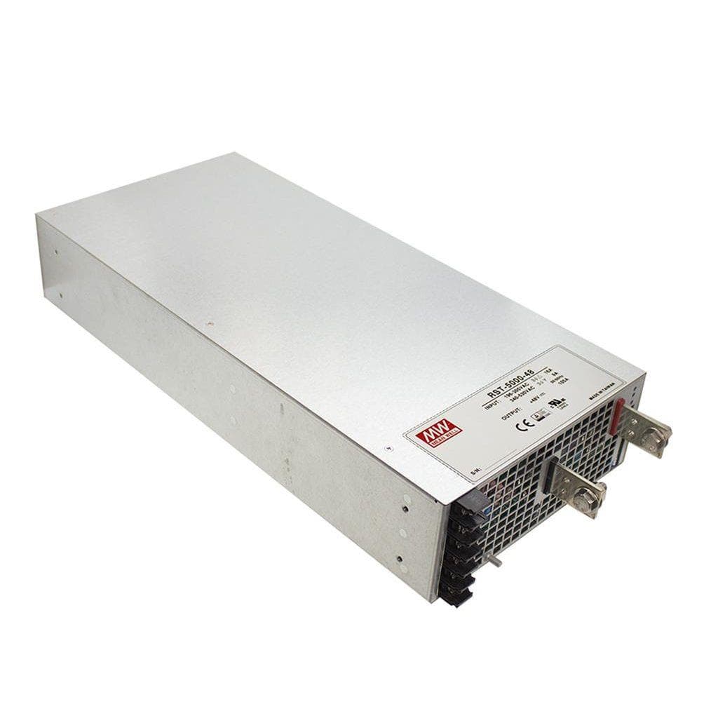 MEAN WELL RST-5000-24 AC-DC Single output power supply with PFC; 3 wire 196-305 or 4 wire 340-530 VAC; Output 24VDC at 200A; Current sharing 1+3 unit; Built-in Dc fan MEAN WELL RST-5000-24 AC-DC Single output power supply with PFC; 3 wire 196-305 or 4 wire 340-530 VAC; Output 24VDC at 200A; Current sharing 1+3 unit; Built-in Dc fan