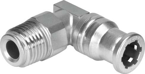 Festo 162877 push-in L-fitting CRQSL-3/8-12 360° orientable, male thread with external hexagon. Size: Standard, Nominal size: 8,1 mm, Assembly position: Any, Design: L-shape, Container size: 1 Festo 162877 push-in L-fitting CRQSL-3/8-12 360° orientable, male thread with external hexagon. Size: Standard, Nominal size: 8,1 mm, Assembly position: Any, Design: L-shape, Container size: 1