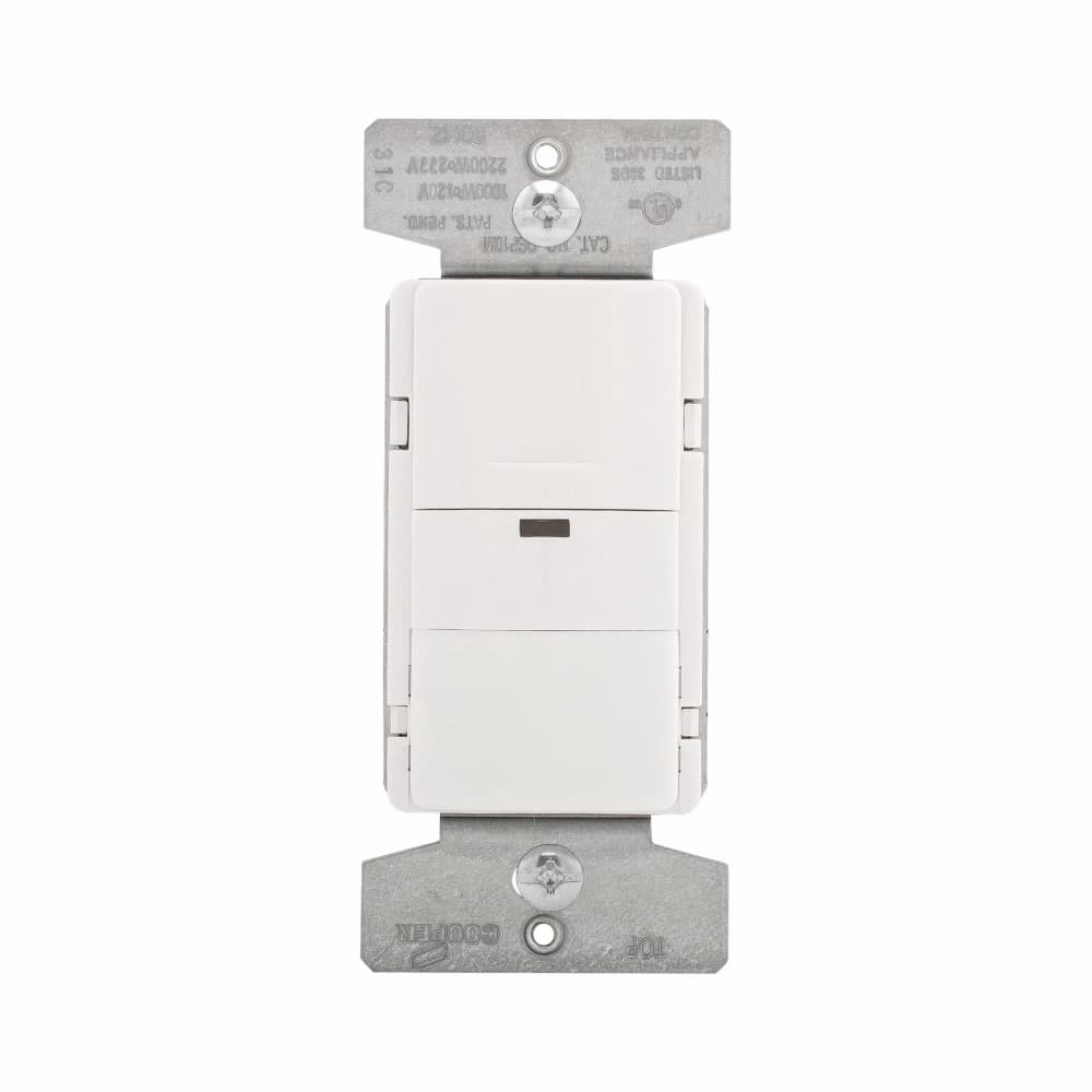 Eaton OSP10M-B OSP10M-B Eaton - Eaton occupancy sensor switch, Decorator, Flush, 120/277V, Wire lead, Brown, Inc, MLV, ELV, Flr, halo, CFL, LED, Elec mtr lds, 1-pole, 3-way, 1-ph, 1000 sq ft, 2-rly, 800W (Inc/hal @120V), 1200W (Flr @120V), 2200W (Flr @277V) 729331 Eaton OSP10M-B OSP10M-B Eaton - Eaton occupancy sensor switch, Decorator, Flush, 120/277V, Wire lead, Brown, Inc, MLV, ELV, Flr, halo, CFL, LED, Elec mtr lds, 1-pole, 3-way, 1-ph, 1000 sq ft, 2-rly, 800W (Inc/hal @120V), 1200W (Flr @120V), 2200W (Flr @277V) 729331