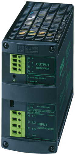 Murr Elektronik 85095 85095 Murrelektronik - MCS POWER SUPPLY 3-PHASE, IN: 340-460VAC OUT: 24-28V/10ADC Murr Elektronik 85095 85095 Murrelektronik - MCS POWER SUPPLY 3-PHASE, IN: 340-460VAC OUT: 24-28V/10ADC