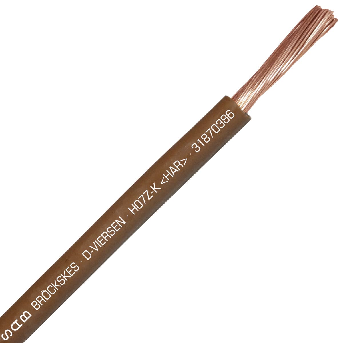 SAB 31870386 H07Z-K (HAR/CE) - 12 AWG halogen-free hook-up wire, Brown SAB 31870386 H07Z-K (HAR/CE) - 12 AWG halogen-free hook-up wire, Brown