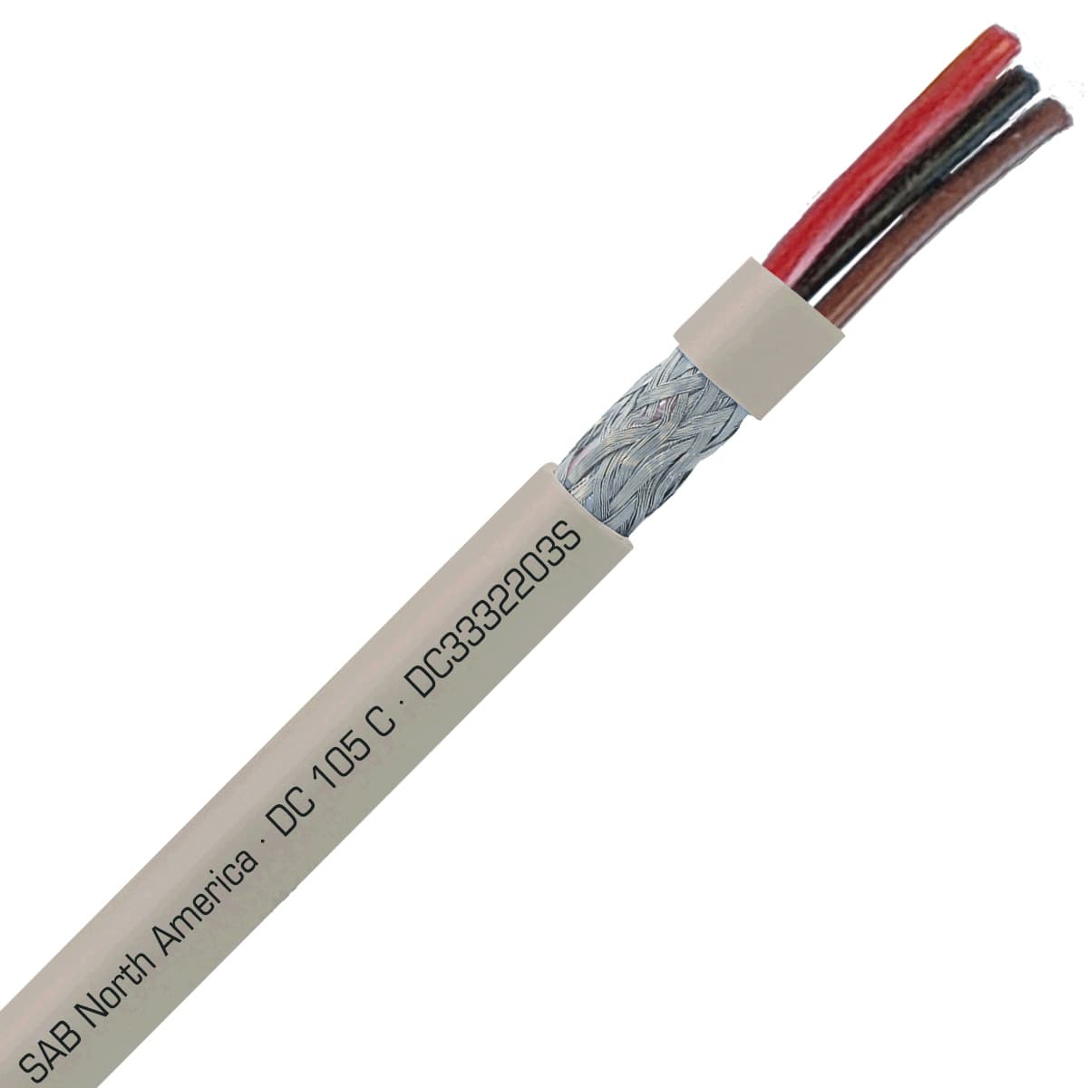 SAB DC3332203S DC 105 C - 22 AWG/3c, shielded flexible oil resistant data cable, UL, CSA, CE, RoHS SAB DC3332203S DC 105 C - 22 AWG/3c, shielded flexible oil resistant data cable, UL, CSA, CE, RoHS