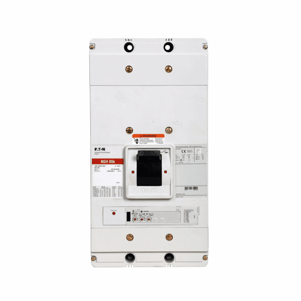 Eaton NGS312039B21ZGEC NGS312039B21ZGEC Eaton - Eaton Series G molded case circuit breaker, NG-frame, NG, ALSIG w/ maint. mode trip, Three-pole, 1200A, 480 Vac, Line/load, Imperial, 85 kAIC at 240 Vac, 50 kAIC at 480 Vac, GF alarm w/ right-hand trip, Zone selective interlock Eaton NGS312039B21ZGEC NGS312039B21ZGEC Eaton - Eaton Series G molded case circuit breaker, NG-frame, NG, ALSIG w/ maint. mode trip, Three-pole, 1200A, 480 Vac, Line/load, Imperial, 85 kAIC at 240 Vac, 50 kAIC at 480 Vac, GF alarm w/ right-hand trip, Zone selective interlock